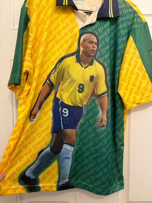 Bootleg Brazil Ronaldo R9 Football Shirt (S)