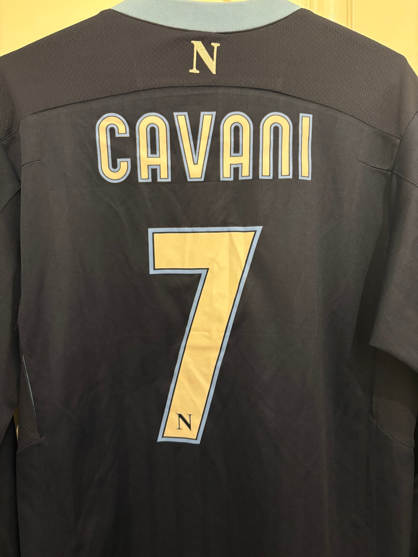 Macron Napoli 2010/2011 Longsleeve Third Shirt Cavani 7 (L)