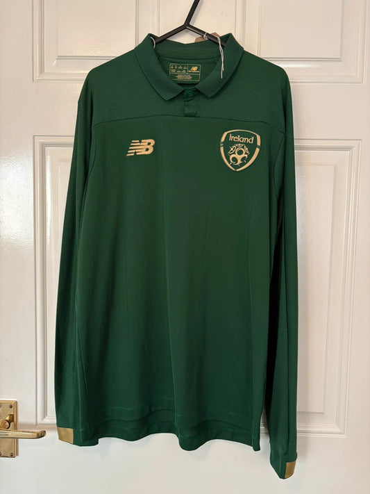 New Balance Republic of Ireland 2019/2020 Long Sleeve Home Shirt (M)