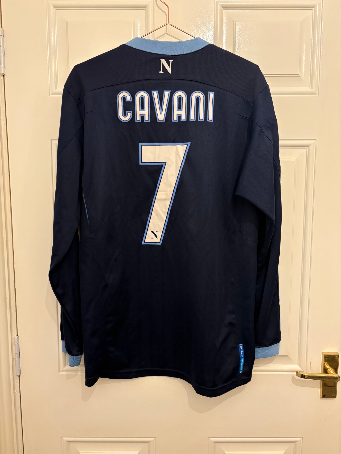 Macron Napoli 2010/2011 Longsleeve Third Shirt Cavani 7 (L)