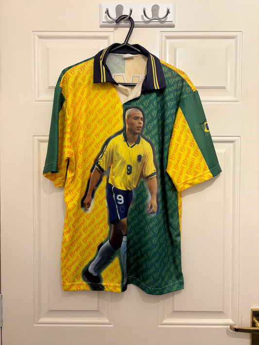 Bootleg Brazil Ronaldo R9 Football Shirt (S)