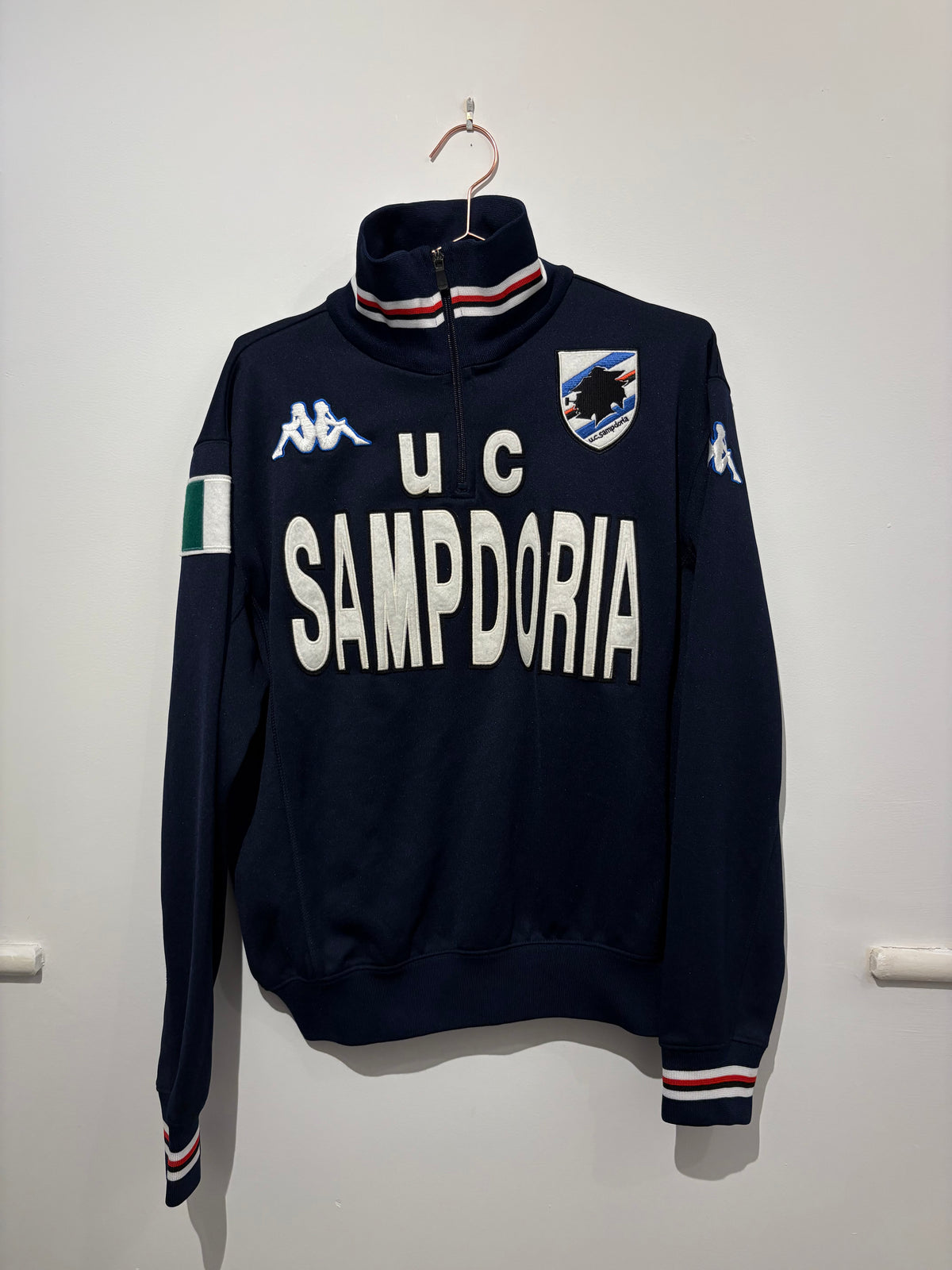 Kappa Sampdoria FC 2007/2008 1/4 Zip Sweatshirt (L)