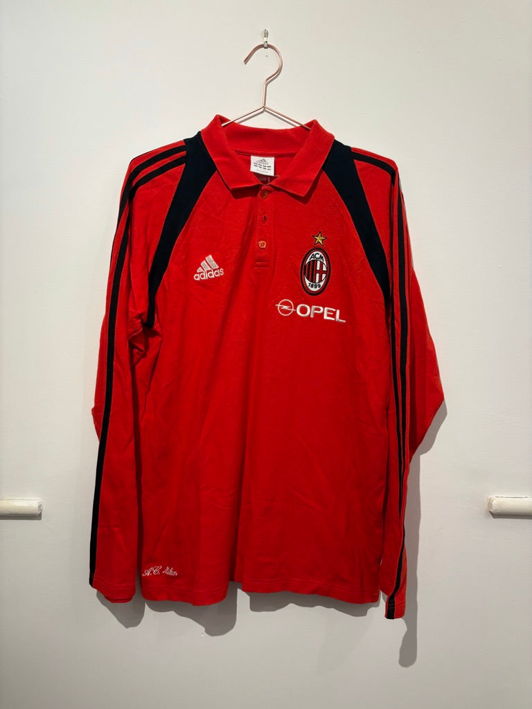 Adidas AC Milan 2004/2005 Longsleeve Polo T Shirt (M)