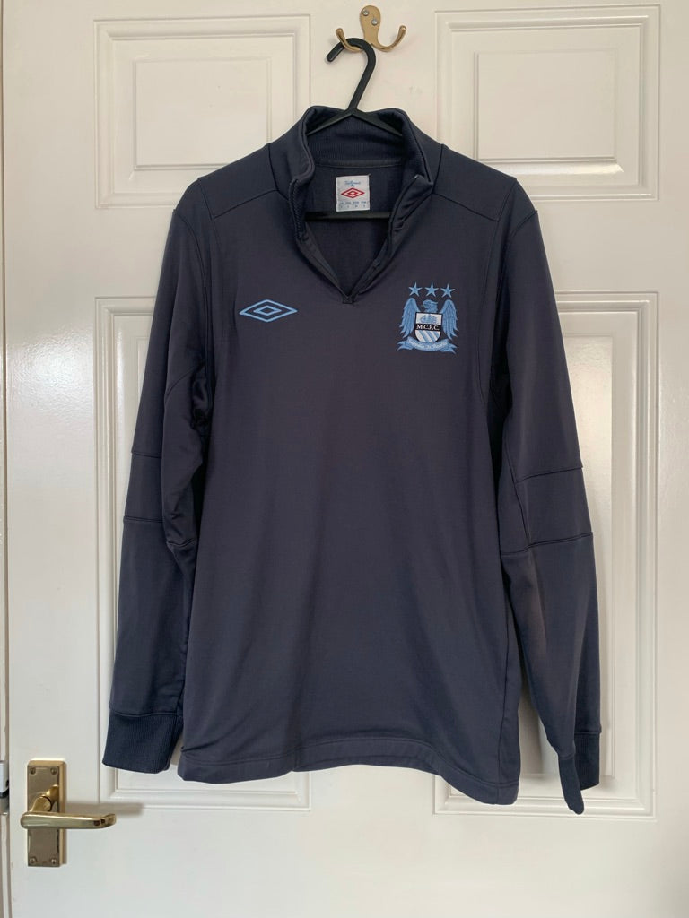 Umbro Manchester City 2010/2011 1/4 Zip Sweatshirt (S)