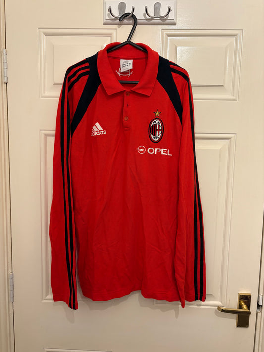 Adidas AC Milan 2004/2005 Longsleeve Polo T Shirt (M)